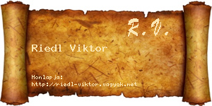 Riedl Viktor névjegykártya
