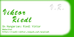 viktor riedl business card